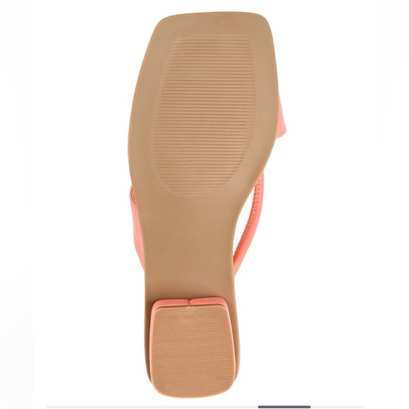 Journee Collection Mina Coral Sandals with Modern Square Toe- 8.5M - Picture 4 of 11